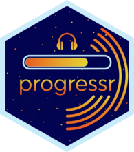 The hexlogo for the 'progressr' package